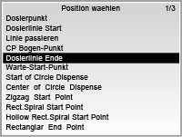 Parameter für die Dosierung Bedingungen der Programmiertafel